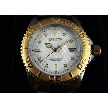 Oversize Invicta Pro Diver's Automatic Textured Dial 18k Bezel All S/s Watch