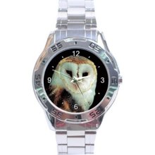 Owl Stainless Steel Analogue Watch