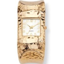 Palm Beach Jewelry Hammered style Cuff Watch