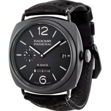 Panerai Radiomir 8 Days Black Dial Automatic Black Ceramica Mens Watch Pam00384