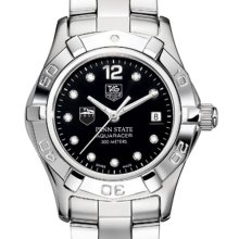 Penn State TAG Heuer Watch - Women's Aquaracer w/ Black Diamond Dial