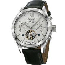 Perigaum Mens Montebello 35 Jewel Automatic Silver Dial Watch