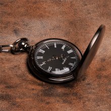 Personalized Gunmetal Pocket Watch - Groomsmen Gift - Fathers Day Gift - Wedding Party Gift - Best Man Gift