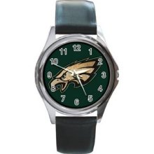 Philadelphia Eagles Unisex Silver-Tone Round Metal Watch 08