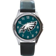 Philadelphia Eagles Unisex Silver-Tone Round Metal Watch 03