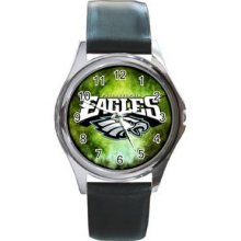 Philadelphia Eagles Unisex Silver-Tone Round Metal Watch 14