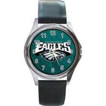 Philadelphia Eagles Unisex Silver-Tone Round Metal Watch 15