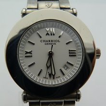 Philippe Charriol Colvmbvs Womens St. Steel Round White Dial Watch $499. Obo