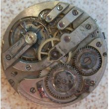 Pocket Watch Movement Anonymous 45 Mm. In Diameter Some Parts Missing