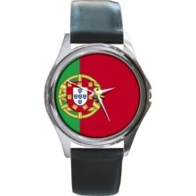 Portugal Portuguese Flag New Round Unisex Wrist Watch