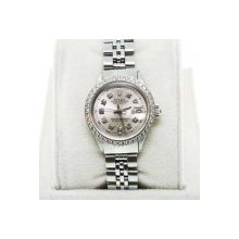 Pre-Owned Rolex Datejust 6517 Steel Diamond Bezel Ladies Watch