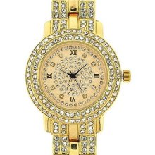 Prince London Crystal Set Bezel & Bracelet Metal Strap Ladies Watch Db7365