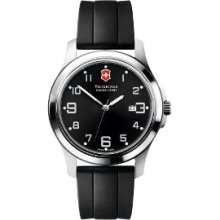 Promotional Garrison Elegance Black Dial Synthetic Strap Large Watch