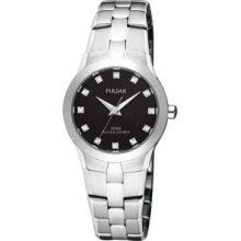 Pulsar Ladies Stainless Steel Swarovski Watch Ptc445x1