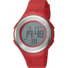 Puma Men's Active PU910981006 Red Polyurethane Quartz Watch with Digital Dial