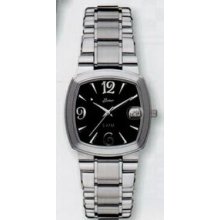 Quartzline Elegance Ladies Silver Watch W/ Silver Top Ring