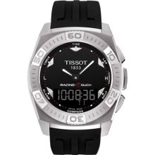 Racing-Touch Men's Black Quartz Classic Watch With White Accents