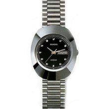 Rado Diastar Black Dial Polished Stainless Steel Mens Watch R12391153