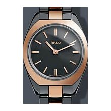 Rado Specchio Rose Gold Mini 24mm Watch - Black/Rose Gold Dial, Ceramic Bracelet R31988152 Sale Authentic