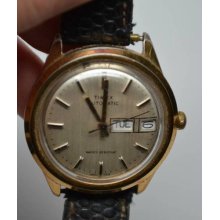 Rare Vintage 1970's Mens Watch Timex Selfwind Date