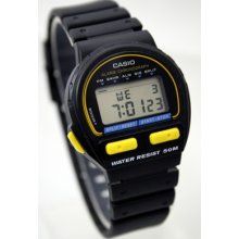 Rare Vintage Casio W-81 Lcd Digital Watch Japan