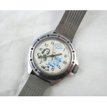 Rare vintage Russian unique wrist watch KOMANDIRSKIE Vostok USSR factory