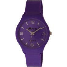 Ravel Children's Quartz Watch With Purple Dial Analogue Display And Purple Plastic Or Pu Strap R1531.07