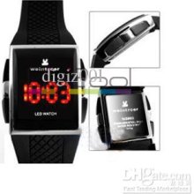 Red Led Digital Day & Date Mens Lady Quartz Sport Watch New 50pc