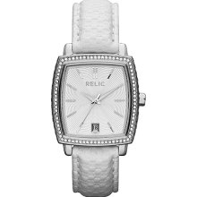 Relic Cynthia - Steel w/ White Texture Strap White