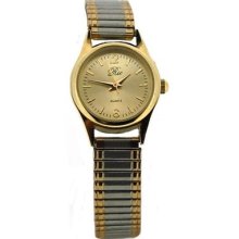 Rio Gold Dial Two Tone Expandable Ladies Dress Watch Rio37a