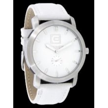 Rockwell Watch Ct103 The Cartel Wristwatch White Dial White Leather Band