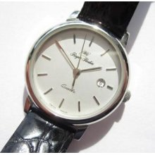 Roger Rodin Round N.o.s Ladies Watch With Date Disk Runs And Keeps Time