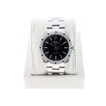 Rolex AirKing 14010 Gents Precision Black Dial Engineturned bezel