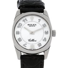 Rolex Cellini Danaos Ladies 18k White Gold Watch 6229