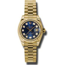 Rolex Lady Yellow Gold President 26mm 179178 BLDP WOMEN WATCH