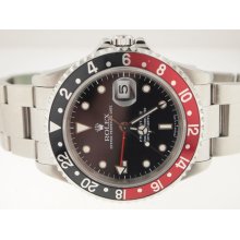 Rolex Mens SS GMT-Master II Coke 16710 Circa 1998.