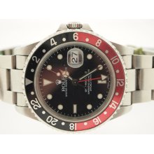 Rolex Mens SS GMT-Master II Coke 16710 Circa 2001.