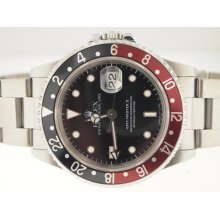 Rolex Mens SS GMT-Master II Coke 16710 Circa 1992.