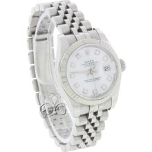 Rolex Oyster Perpetual Datejust Diamond Dial Stainless Steel Band Ladies Watch