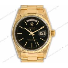 Rolex President 18kt Yellow Gold Mens Watch 18238 One Year Warranty