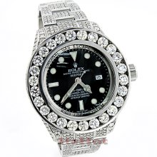 Rolex Sea Dweller DeepSea Mens Custom Diamond Watch 32.55ct