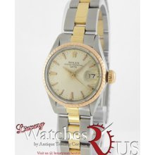 Rolex Vintage Lady Date 6517 Stainless Steel And Rose Gold