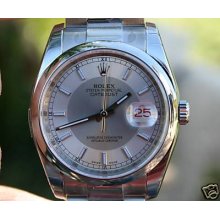 Rolex Watch Mens Datejust Model 116200 Stainless Steel Box Papers Unworn Yr2012