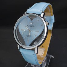 Romantic Sweat Heart Dial Fashion Ladies Women's Quartz Wrist Watch