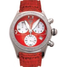 Round Aqua Bubble Stainless Steel Diamond Watch