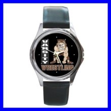 Round Metal Watch WRESTLING Men Boys Wrestler Sports TV (11776697)