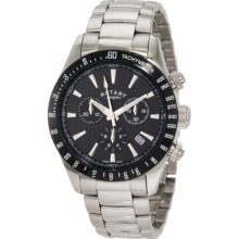 Rrp Â£395 Mens Swiss Made Rotary Gb00055/04 Stainless Steel Bracelet Chronograph