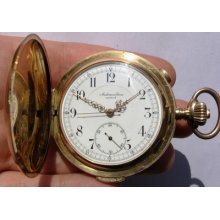 Rrr Audemars-freres 14k Gold Chronograph&repeater Pocket Watch For Russian Navy