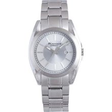 Rudiger Men's Dresden Solid Stainless Steel Silver Dial Date Watc ...