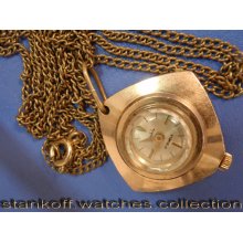 RUHLA 17Jewels Rare cal.UMF 32-20 German Ellegant Lady's Circa 1960's G/F Pendant watch